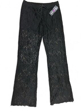eye candy black lace flare pants sheer y2k coquette boho festival low rise vibe